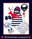 NB Crab Themed Romper Outfit w/Matching Accessories Set