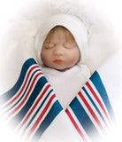 MICRO PREEMIE Pink & Blue Hospital Baby Receiving Blanket