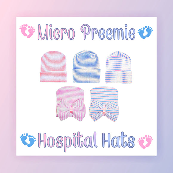 MICRO PREEMIE Hospital Baby Beanie Hat For Reborn or Silicone Baby