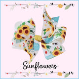 Sunflower Print 2 in 1 Bow/Headband