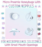 Micro Preemie Celestial Themed Onesie w/Matching Accs Set For Reborn Or Silicone Baby Dolls!