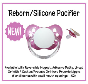 Pink Marshall Pacifier Pink Sparkle Pacifier For Reborn Or Silicone Baby Dolls – The Reborn ...