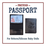 PRETEND Reborn/Silicone Keepsake Passport Photo w/Cover!
