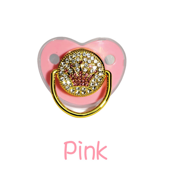 Pink Bling Pacifier For Reborn Or Silicone Baby Dolls