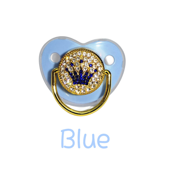 Blue Bling Pacifier For Reborn Or Silicone Baby Dolls