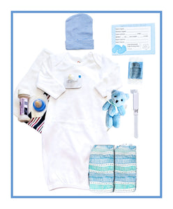 11pc Reborn Baby Boy Hospital GOWN Set!