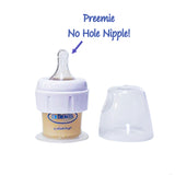 Micro-preemie Dr.Brown's 15cc Reborn/Silicone Baby Bottle w/Preemie No Hole Nipple.