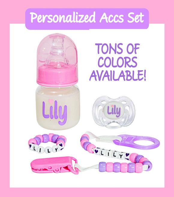 Personalized RebornOr Silicone Baby Accessories Set!