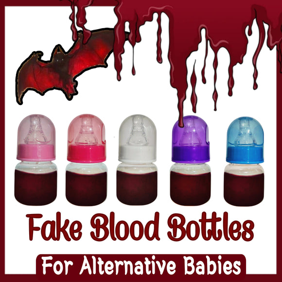 2oz blood bottle for reborn or silicone alternatives vampire baby.  Reborn accessories. 