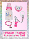 Pink 4oz Princess Reborn or Silicone Baby Accessories Set!