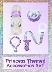 Lavender 4oz Princess Reborn or Silicone Baby Accessories Set!