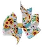 Sunflower Print 2 in 1 Bow/Headband