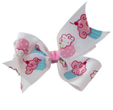 Cupcake Print 2 in 1 Hair Bow & Headband