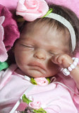 8-10 Inch Micropreemie Rose Themed Onesie w/Matching Accs Set For Lifelike Baby Dolls!