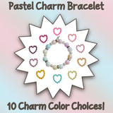 Pastel Rainbow Beaded Charm Bracelet