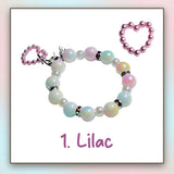Pastel Rainbow Beaded Charm Bracelet