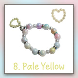 Pastel Rainbow Beaded Charm Bracelet