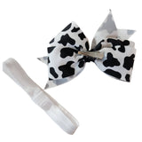 Cow Print 2 in 1 Bow/Headband