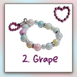 Pastel Rainbow Beaded Charm Bracelet