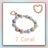 Pastel Rainbow Beaded Charm Bracelet