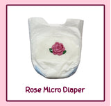 8-10 Inch Micropreemie Rose Themed Onesie w/Matching Accs Set For Lifelike Baby Dolls!