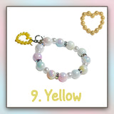Pastel Rainbow Beaded Charm Bracelet