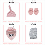 NB Panda Themed Sleeper w/Matching Accessories Set For Lifelike Baby Dolls