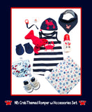 NB Crab Themed Romper Outfit w/Matching Accessories Set