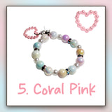 Pastel Rainbow Beaded Charm Bracelet