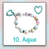 Pastel Rainbow Beaded Charm Bracelet