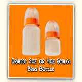 Two ounce 2oz Reborn Baby Bottle four 4 oz Reborn Baby bottles fake milk and juice 