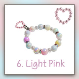 Pastel Rainbow Beaded Charm Bracelet
