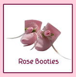 8-10 Inch Micropreemie Rose Themed Onesie w/Matching Accs Set For Lifelike Baby Dolls!