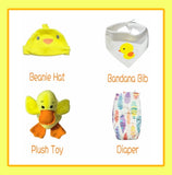 NB Duck Themed Sleeper w/Matching Accessories Set For Reborns & Silicone Baby Dolls