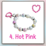 Pastel Rainbow Beaded Charm Bracelet