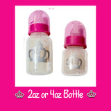 Reborn or Silicone Baby Doll Bottles With Fake Milk And no Hole Nipples