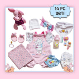 NB-0/3mo Bear Themed Overalls Outfit With Accessories Set For Reborn & Silicone Baby Dolls