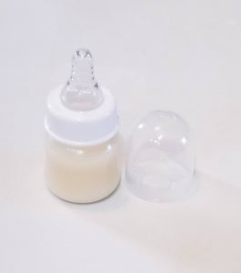 White 2oz Preemie/NB Reborn/Silicone Baby Bottle w/ No Hole Nipple!