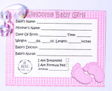 PRINTED Reborn/Silicone Baby Hospital Crib Card!